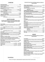 Creekside Pleasantville Diner menu