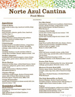 Norte Azul Cantina menu