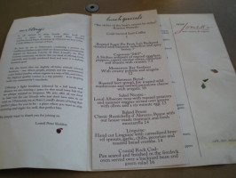 Peter Lowell's menu