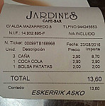 Cafeteria Gapa menu