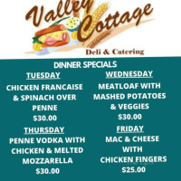 Valley Cottage Deli Catering menu