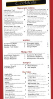 Thai Thai Bistro menu