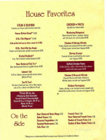 Wyalusing Restaurant Bar menu