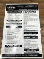 Urbn Flavourhaus Park Place menu