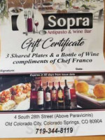 Sopra Antipasto And Wine food
