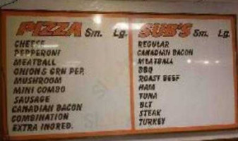 Mr Cs Pizza Subs menu