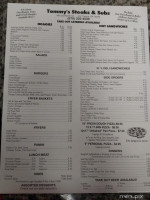 Tommy's Subs menu