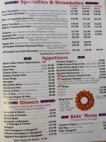 Palmerton Pizza menu