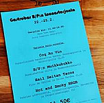 Gastrobar B/p menu