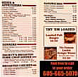 Stringer's Grill menu