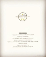 White Sulphur Springs Inn menu