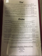 Graziano's menu
