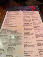 The Red Rooster Pub menu