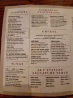Ale Station Food Brew menu