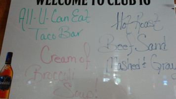 Club 16 Tavern food