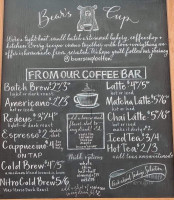 Bear's Cup menu
