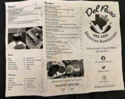 Del Paso Mexican menu