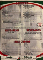 Original Italian Pizza menu