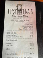 Tipsy Tina's Taco Cantina menu