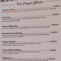 La Chariotte menu