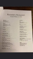 Roseadah's menu