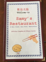 Samy's menu