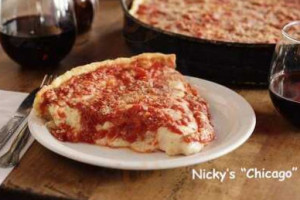 Nicky's Deep Dish Pizza food