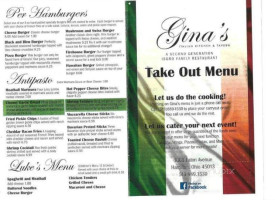 Gina's menu
