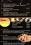 Pla Two Thai menu