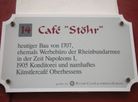 Café Stöhr Inh. Brigitte U. Franz Van Der Moolen menu