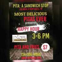 Pita Sandwich Stop menu