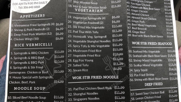 New Texas Cafe Vietnamese Foods menu