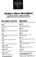 Teddy's Place menu