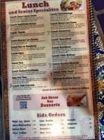 Los Cocos Mexican menu