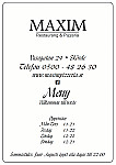 Maxim Restaurang Hb menu