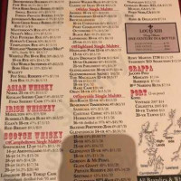 The Tavern menu