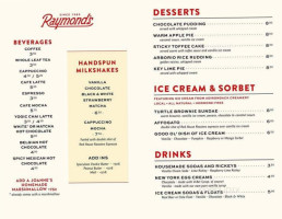Raymond's menu