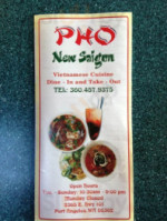 Pho New Saigon menu