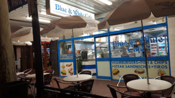 Blue & White Cafe inside