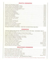 Colarusso's Cafe menu