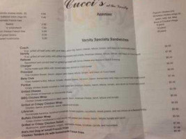 Cucci's Pizzeria Bath County menu