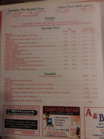 Justino's Pizza menu