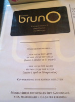 Brasserie Bruno menu