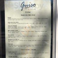 Guiso Latin Fusion menu