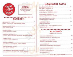 The Pasta Shop menu