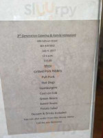 3rd Generation Catering And Family menu