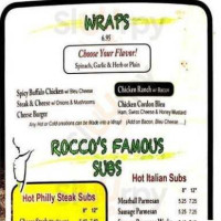 Rocco's Pizzeria menu