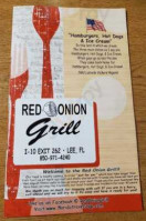 Red Onion Grill menu