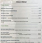 Oasis Cafe and Restaurant menu