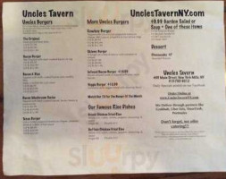 Uncle's Tavern menu